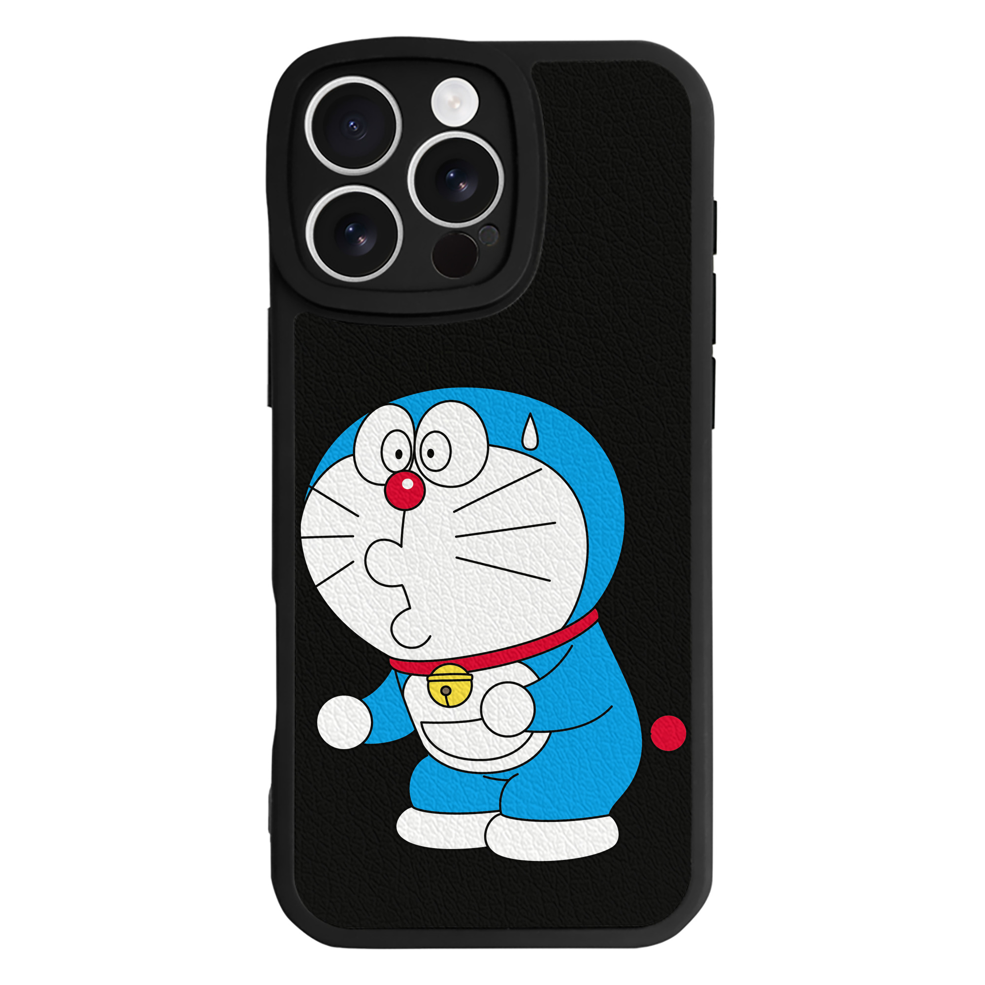 （画像用） ドラえもん Doraemon 【iPhone 16シリーズ対応】シリコンスマホケース（レザー調） 材質：シリコン